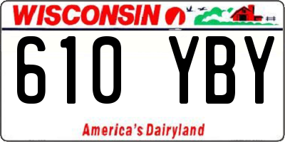 WI license plate 610YBY