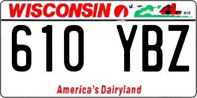 WI license plate 610YBZ