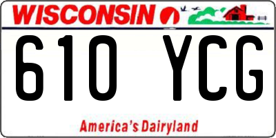 WI license plate 610YCG