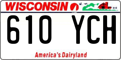 WI license plate 610YCH