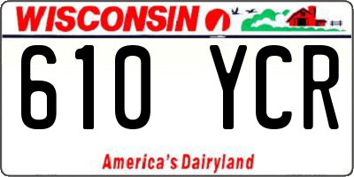 WI license plate 610YCR