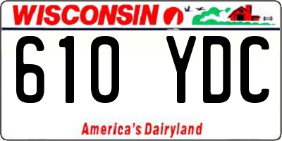 WI license plate 610YDC