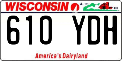 WI license plate 610YDH