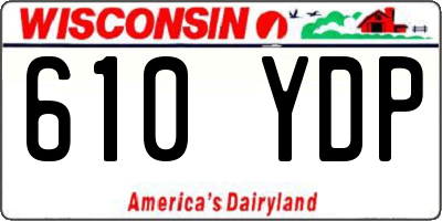 WI license plate 610YDP