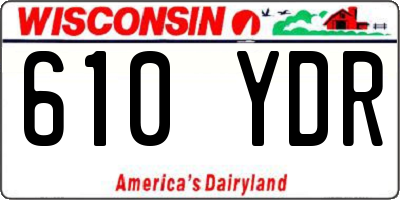 WI license plate 610YDR
