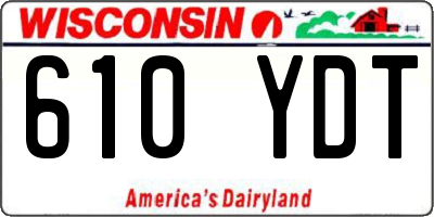 WI license plate 610YDT