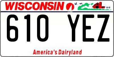WI license plate 610YEZ