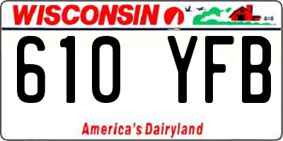 WI license plate 610YFB