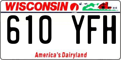 WI license plate 610YFH
