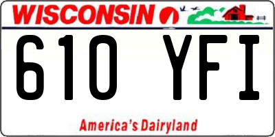 WI license plate 610YFI