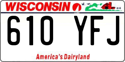 WI license plate 610YFJ