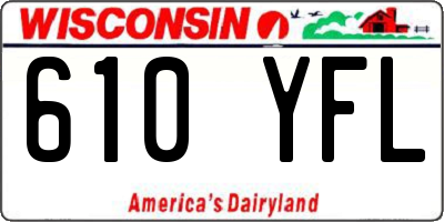 WI license plate 610YFL