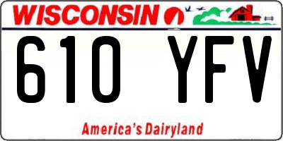 WI license plate 610YFV