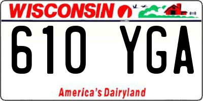 WI license plate 610YGA