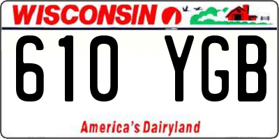 WI license plate 610YGB