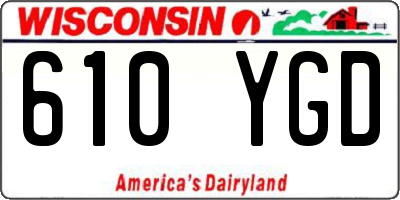 WI license plate 610YGD