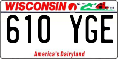 WI license plate 610YGE