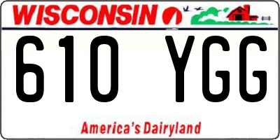 WI license plate 610YGG
