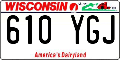 WI license plate 610YGJ