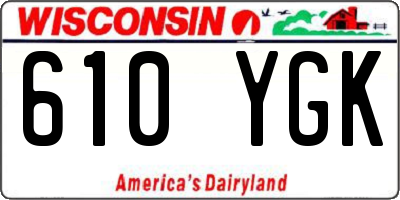 WI license plate 610YGK