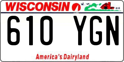 WI license plate 610YGN