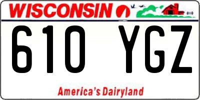 WI license plate 610YGZ