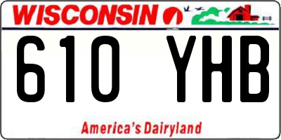 WI license plate 610YHB