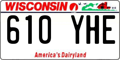 WI license plate 610YHE