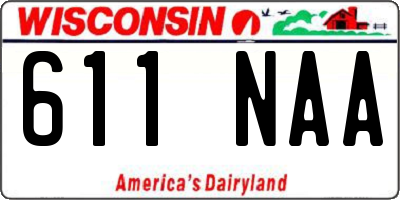 WI license plate 611NAA