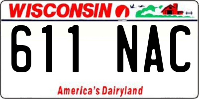 WI license plate 611NAC