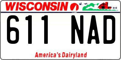 WI license plate 611NAD