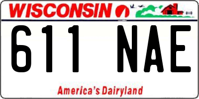 WI license plate 611NAE