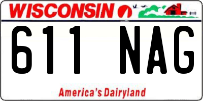 WI license plate 611NAG