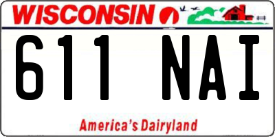 WI license plate 611NAI