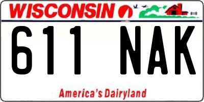 WI license plate 611NAK