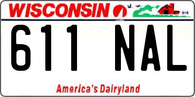 WI license plate 611NAL