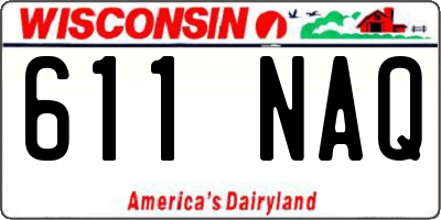 WI license plate 611NAQ