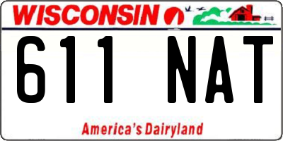 WI license plate 611NAT