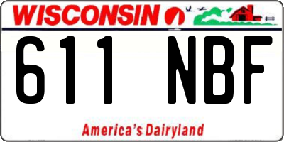WI license plate 611NBF