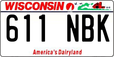 WI license plate 611NBK