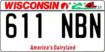 WI license plate 611NBN