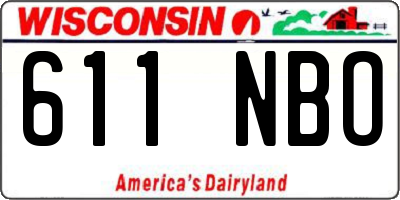 WI license plate 611NBO