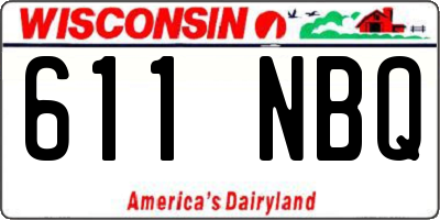 WI license plate 611NBQ