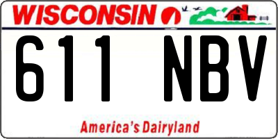 WI license plate 611NBV