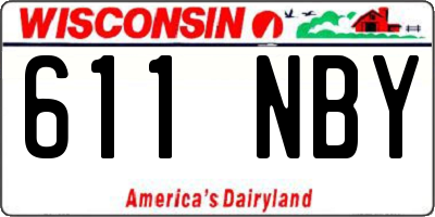 WI license plate 611NBY