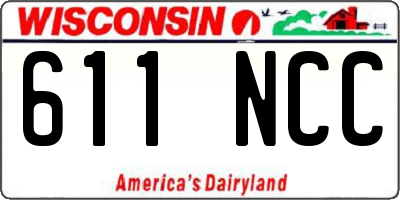 WI license plate 611NCC