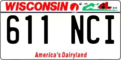 WI license plate 611NCI
