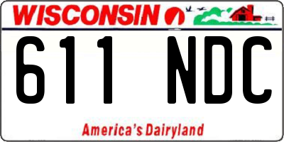WI license plate 611NDC