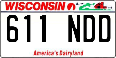 WI license plate 611NDD