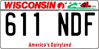 WI license plate 611NDF